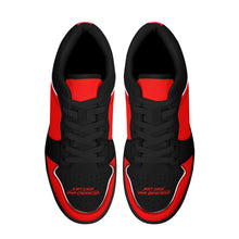 Load image into Gallery viewer, DCYG G4's Red & Black, Black Sole Low-Top Leather Sneakers