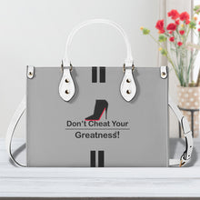 Load image into Gallery viewer, DCYG Black Red Bottoms & Grey Multiple Sizes Upgraded Luxury Women PU Leather Handbag