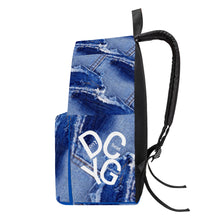 Load image into Gallery viewer, DCYG White Logo & Denium Cotton Backpack