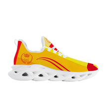 Load image into Gallery viewer, Royal 38 DDZ Red Logo ,Gold & Yellow Control Sneaker - White