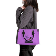Load image into Gallery viewer, DCYG Black Red Bottoms & Mauve Luxury Women PU Tote Bag - Black