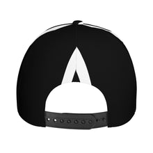 Load image into Gallery viewer, Ancestors Native, White Logo , Stripes & Black Curved Brim Baseball Cap (AOP)
