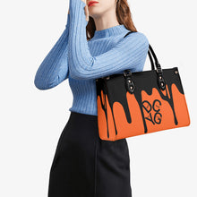 Load image into Gallery viewer, DRIP Black logo & Orange Multiple Sizes Upgraded Luxury Women PU Leather Handbag