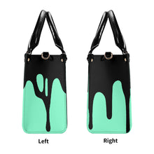 Load image into Gallery viewer, DRIP Black & Mint Green Multiple Sizes Upgraded Luxury Women PU Leather Handbag