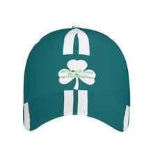 Load image into Gallery viewer, Ancestors Irish , White Logo ,White Stripes & Green Curved Brim Baseball Cap (AOP)