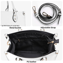 Load image into Gallery viewer, Ancestors Latino, Black Logo & White & Black Stripes Multiple Sizes Upgraded Luxury Women PU Leather Handbag