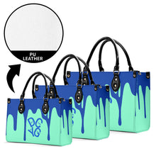 Load image into Gallery viewer, DRIP Blue Logo & Turquoise Multiple Sizes Upgraded Luxury Women PU Leather Handbag