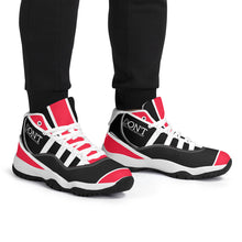 Load image into Gallery viewer, DONT D4X White Logo ,Red ,White Stripes No Net & Black High Top Air Retro Sneakers - White