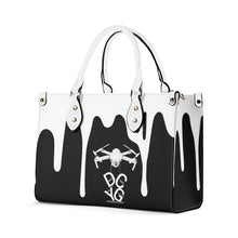 Load image into Gallery viewer, DCYG DRONE WEAR White. Logo Drip Women PU Leather Handbag