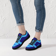 Load image into Gallery viewer, DCYG G4's Dark & Light Blue ,Black Sole Low-Top Leather Sneakers