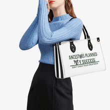 Load image into Gallery viewer, Ancestors Native, Black Logo & White and Black Multiple Sizes Upgraded Luxury Women PU Leather Handbag