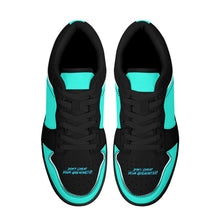Load image into Gallery viewer, DCYG G4's Turquoise & Black, Black Sole Low-Top Leather Sneakers