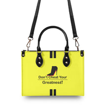 Load image into Gallery viewer, DCYG Black Red Bottoms & Neon Yellow Multiple Sizes Upgraded Luxury Women PU Leather Handbag