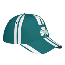 Load image into Gallery viewer, Ancestors Irish , White Logo ,White Stripes & Green Curved Brim Baseball Cap (AOP)