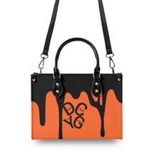 Load image into Gallery viewer, DRIP Black logo & Orange Multiple Sizes Upgraded Luxury Women PU Leather Handbag