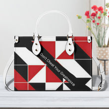 Load image into Gallery viewer, 45 Dgr White Logo & Red, White & Black Multiple Sizes Upgraded Luxury Women PU Leather Handbag