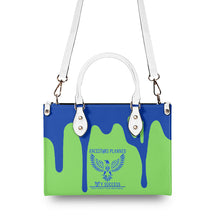 Load image into Gallery viewer, Native , Blue Logo, Blue Drip & Green Multiple Sizes Upgraded Luxury Women PU Leather Handbag