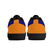 Load image into Gallery viewer, DCYG G4's Orange & Blue, Black Sole Low-Top Leather Sneakers