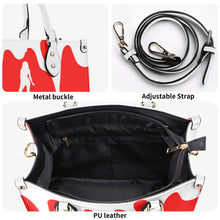 Load image into Gallery viewer, DRIP SF White Logo & Red Multiple Sizes Upgraded Luxury Women PU Leather Handbag
