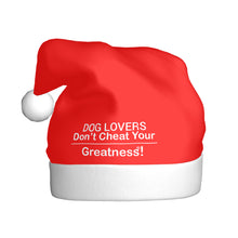 Load image into Gallery viewer, DCYG Dog Lovers Adult Plush Christmas Hat