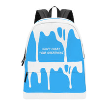 Load image into Gallery viewer, DRIP NX White logo & Light Blue Cotton Backpack