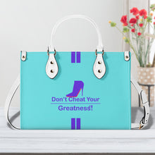 Load image into Gallery viewer, DCYG Purple Red Bottoms & Light Blue Multiple Sizes Upgraded Luxury Women PU Leather Handbag