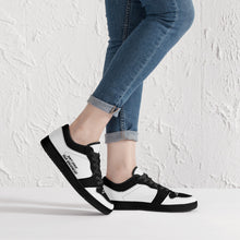 Load image into Gallery viewer, DCYG G4's Black & White ,Black Sole Low-Top Leather Sneakers
