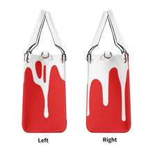 Load image into Gallery viewer, Ancestors Filipino, White Logo & Red and White Drip Multiple Sizes Upgraded Luxury Women PU Leather Handbag
