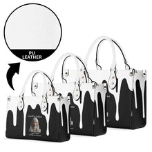 Load image into Gallery viewer, Ancestors Muslim, White Logo & Black Multiple Sizes Upgraded Luxury Women PU Leather Handbag