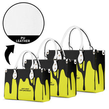 Load image into Gallery viewer, DRIP LO Black Logo & Yellow Multiple Sizes Upgraded Luxury Women PU Leather Handbag