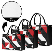 Load image into Gallery viewer, 45 Dgr White Logo & Red, White & Black Multiple Sizes Upgraded Luxury Women PU Leather Handbag