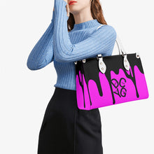 Load image into Gallery viewer, DRIP LO Black Logo & Pink Multiple Sizes Upgraded Luxury Women PU Leather Handbag