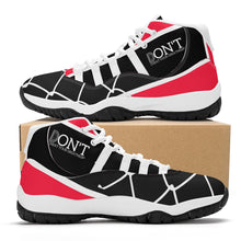 Load image into Gallery viewer, DONT D4X White Logo ,Red ,White Stripes & Black High Top Air Retro Sneakers - White