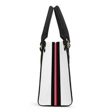 Load image into Gallery viewer, DCYG Black Red Bottoms,White Luxury Women PU Tote Bag - Black