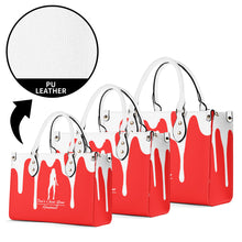 Load image into Gallery viewer, DRIP SF White Logo & Red Multiple Sizes Upgraded Luxury Women PU Leather Handbag