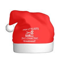 Load image into Gallery viewer, DCYG Hair Stylists Adult Plush Christmas Hat