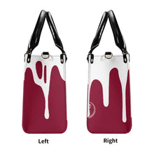 Load image into Gallery viewer, Ancestors Muslim, Female, White Logo, White Drip & Burgundy Multiple Sizes Upgraded Luxury Women PU Leather Handbag