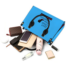 Load image into Gallery viewer, DCYG Black Red Bottoms,Luxury Women PU Tote Bag - Black