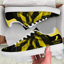 Load image into Gallery viewer, DCYG Harvest Red Bottoms & Black Low-Top Synthetic Leather Sneakers - White