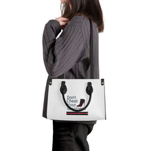 Load image into Gallery viewer, DCYG Black Red Bottoms,White Luxury Women PU Tote Bag - Black
