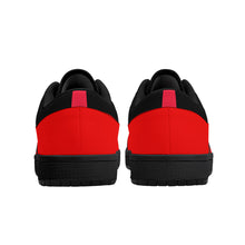Load image into Gallery viewer, DCYG G4's Red & Black, Black Sole Low-Top Leather Sneakers
