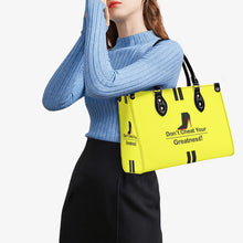 Load image into Gallery viewer, DCYG Black Red Bottoms & Neon Yellow Multiple Sizes Upgraded Luxury Women PU Leather Handbag
