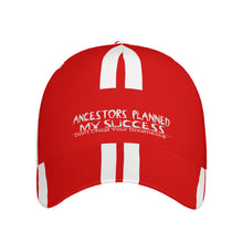 Load image into Gallery viewer, Ancestors Black, White Logo, Stripes, Curved Brim Baseball Cap (AOP)