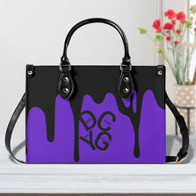 Load image into Gallery viewer, DRIP LO Black Logo & Purple Multiple Sizes Upgraded Luxury Women PU Leather Handbag