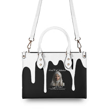 Load image into Gallery viewer, Ancestors Muslim, White Logo & Black Multiple Sizes Upgraded Luxury Women PU Leather Handbag