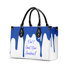 Load image into Gallery viewer, DRIP Blue CR Logo & White Multiple Sizes Upgraded Luxury Women PU Leather Handbag