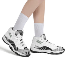 Load image into Gallery viewer, Ancestors Native, Black Logo, High Top Air Retro Sneakers - White