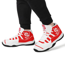 Load image into Gallery viewer, SWAN Red, White Dragon Logo & Red , White High Top Air Retro Sneakers - White