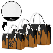 Load image into Gallery viewer, DRIP LO Black Logo & Brown Multiple Sizes Upgraded Luxury Women PU Leather Handbag
