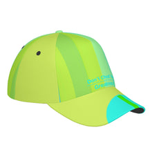 Load image into Gallery viewer, DCYG Lime, Blue & Light Green S24 Curved Brim Baseball Cap (AOP)